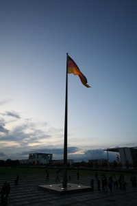 Germany Flag Outside Reichstag